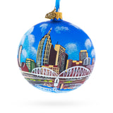 Nashville, Tennessee, USA Glass Ball Christmas Ornament 4 Inches in Multi color Round