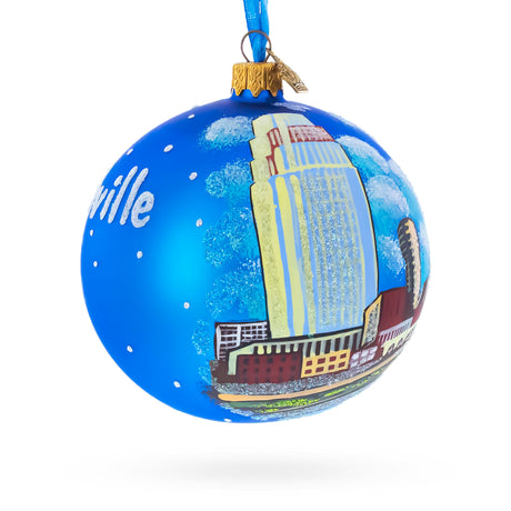 Nashville, Tennessee, USA Glass Ball Christmas Ornament 4 InchesUkraine , dimensions in inches: 4 x 4 x 4