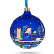 Oklahoma City, Oklahoma, USA Glass Christmas Ornament 3.25 Inches in Multi color, Round shape