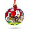 Glass Tulsa, Oklahoma, USA Glass Christmas Ornament 3.25 Inches in Multi color Round