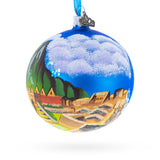 Machu Picchu, Peru Glass Christmas Ball Ornament 4 InchesUkraine , dimensions in inches:  x  x