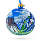 Yosemite National Park, Sierra Nevada California Glass Ball Christmas Ornament 4 Inches in Multi color Round