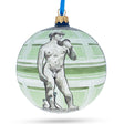 Michelangelo's 'David' Sculpture Glass Ball Christmas Ornament 4 Inches in Multi color Round