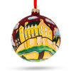 Edinburgh Castle, Scotland Glass Ball Christmas Ornament 4 Inches in Multi color, Round shape
