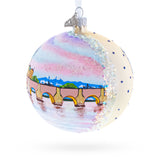 Karluv Most, Prague, Czech Republic Glass Ball Christmas Ornament 4 InchesUkraine , dimensions in inches: 4 x 4 x 4