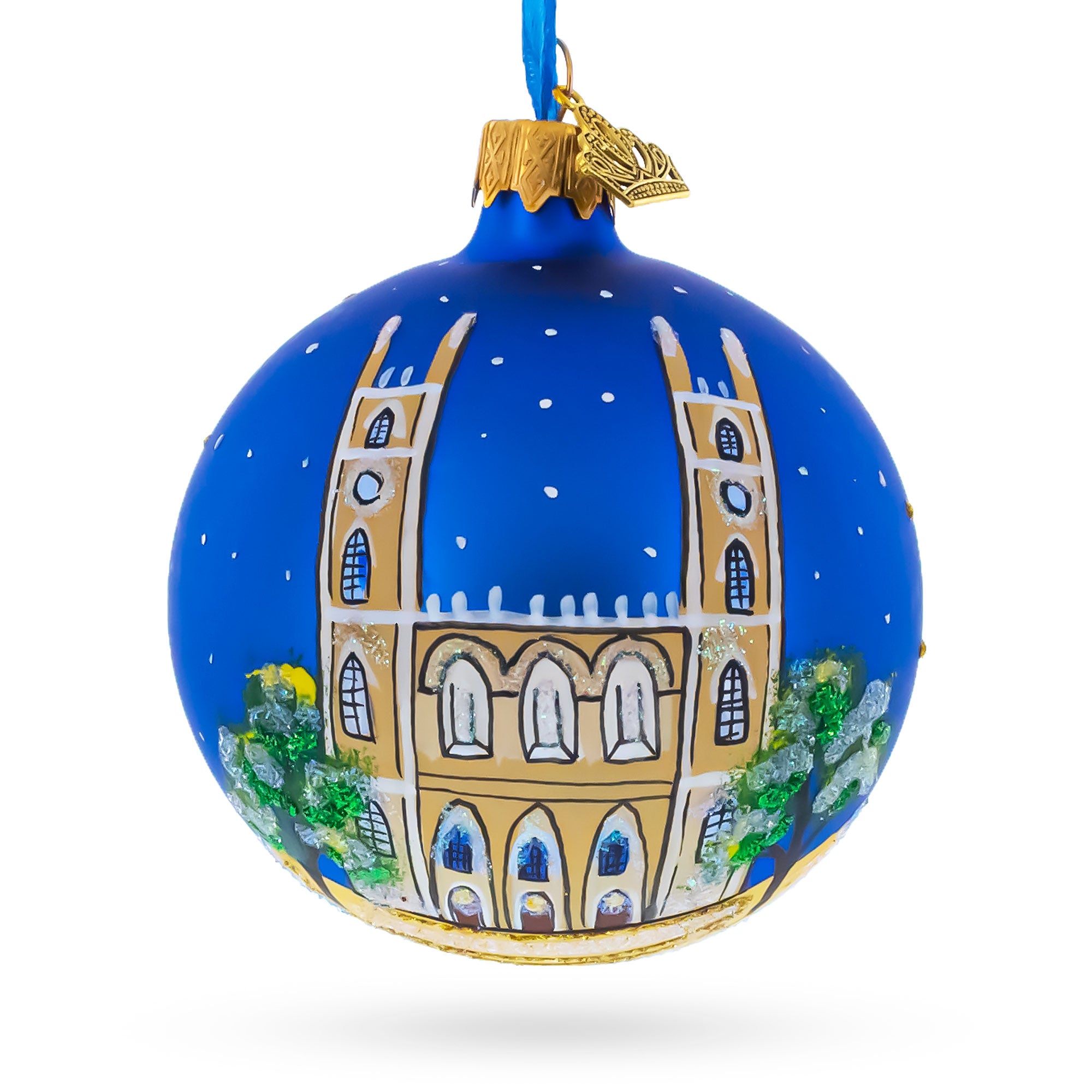 Notre-Dame Basilica, Montreal, Canada Glass Ball Christmas Ornament 3.25 Inches in Multi color Round