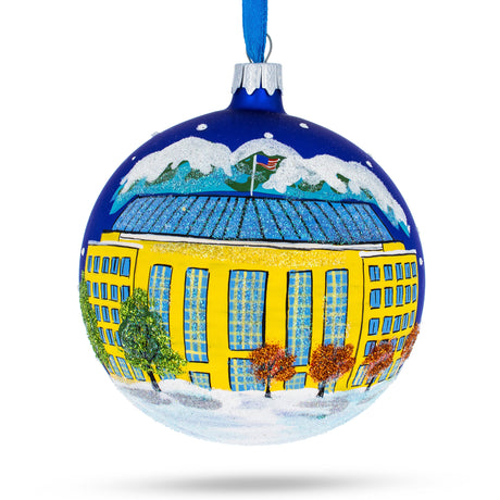 Aurora, Colorado Glass Ball Christmas Ornament 4 Inches in Multi color, Round shape