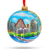 Austin, Texas Glass Ball Christmas Ornament 4 Inches in Multi color, Round shape