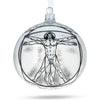 1487 "The Vitruvian Man" Painting by Leonardo da Vinci Glass Ball Christmas Ornament 4 Inches by BestPysanky