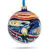 1893 Iconic Expression: Edvard Munch's 'The Scream' Blown Glass Ball Christmas Ornament 4 Inches in Multi color, Round shape