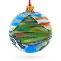 Kirkjufell Mountain, Iceland Glass Ball Christmas Ornament 4 Inches in Multi color Round