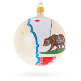 California State, USA Glass Ball Christmas Ornament 4 Inches in Multi color Round
