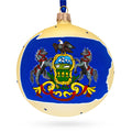 Pennsylvania State, USA Glass Ball Christmas Ornament 4 Inches in Multi color Round