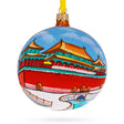 Glass Forbidden City, Beijing, China Glass Ball Christmas Ornament 4 Inches in Multi color Round