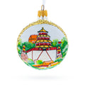 Summer Palace (Yiheyuan), Beijing, China Glass Ball Christmas Ornament 3.25 Inches in Multi color Round
