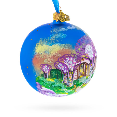 Botanic Gardens, Singapore Glass Ball Christmas Ornament 4 InchesUkraine , dimensions in inches: 4 x 4 x 4