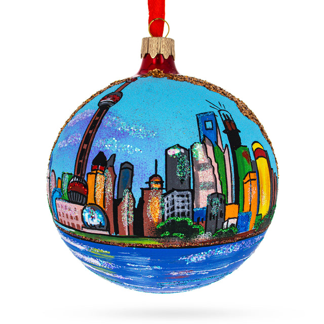 The Bund (Wai Tan), Shanghai, China Glass Ball Christmas Ornament 4 Inches in Multi color, Round shape