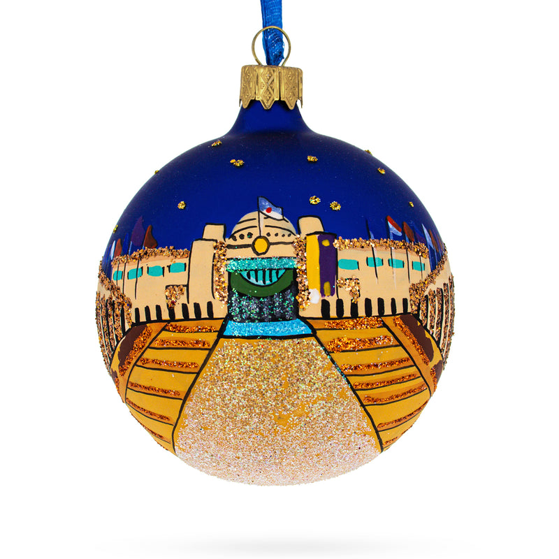 Seoul Treasures: The War Memorial of Korea Glass Ball Christmas Ornament 3.25 Inches by BestPysanky