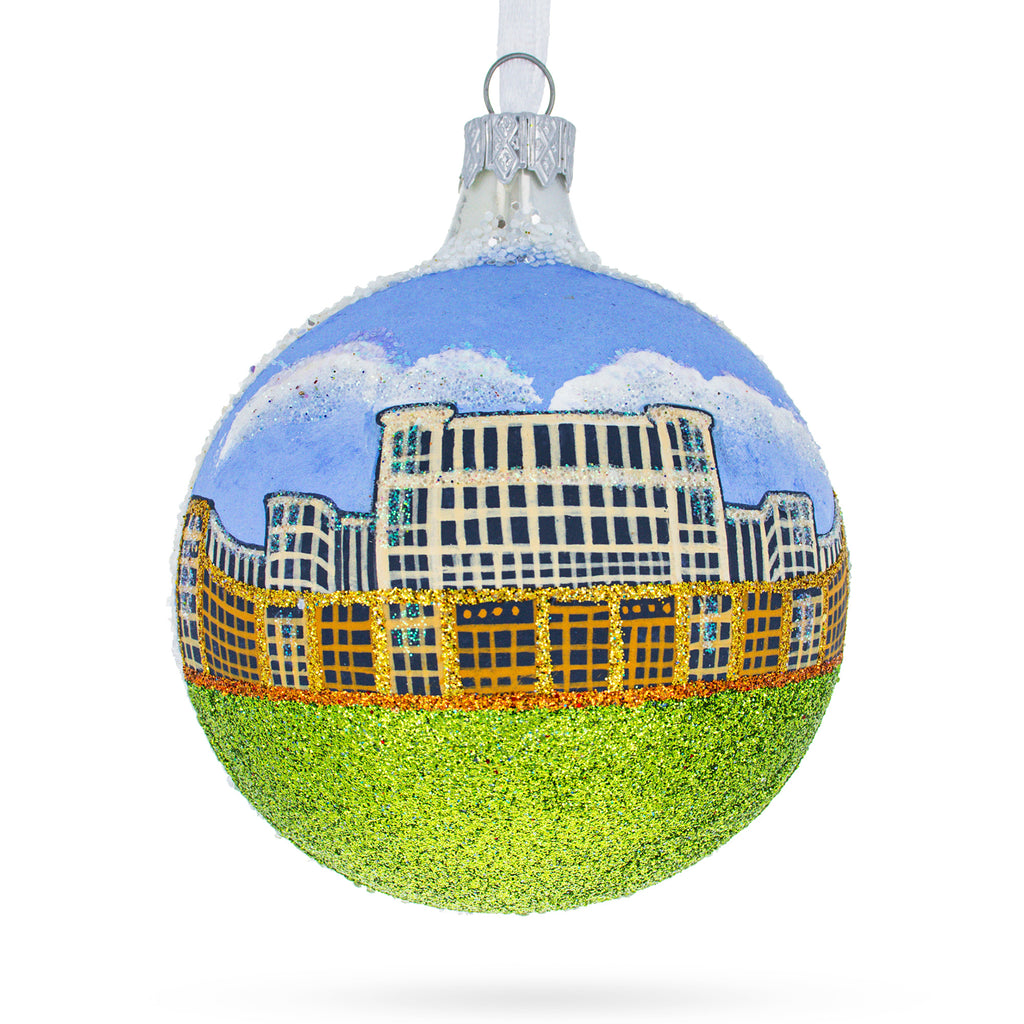 Palace of Parliament,  Bucharest, Romania Glass Ball Ornament 3.25 Inches by BestPysanky