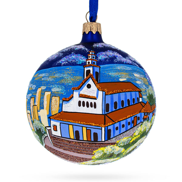 Mount Monserrate, Bogota, Colombia Glass Ball Christmas Ornament 4 Inches by BestPysanky