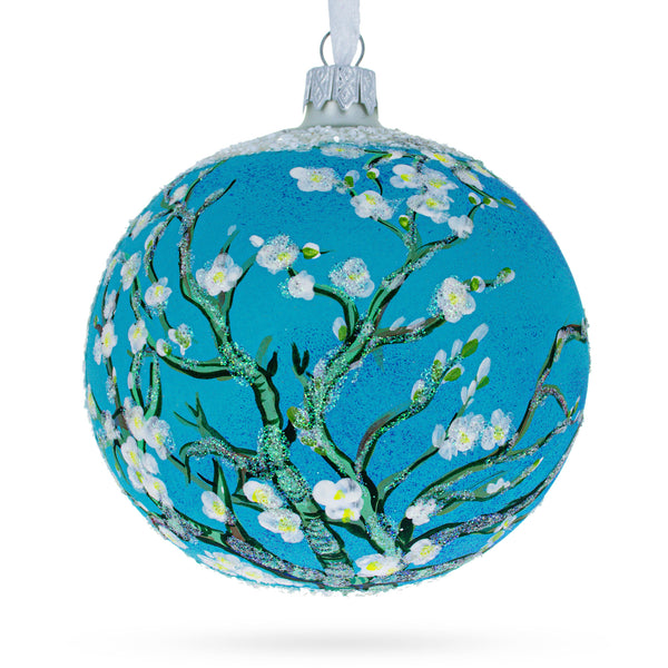 1890 "Branches with Almond Blossom" Painting by Van Gogh’s Glass Ball Christmas Ornament 4 Inches by BestPysanky