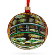1906 'The Water Lily Pond' aka 'Japanese Bridge' by Claude Oscar Monet Blown Glass Ball Christmas Ornament 4 Inches in Multi color, Round shape