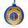 Glass USA Army Glass Ball Christmas Ornament 4 Inches in Blue color Round