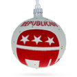 Republican Party Elephant: Political Symbol Blown Glass Ball Christmas Ornament 4 Inches in Multi color, Round shape