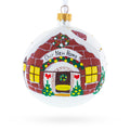 Commemorative Housewarming Glass Ball Christmas Ornament 4 Inches in Multi color Round