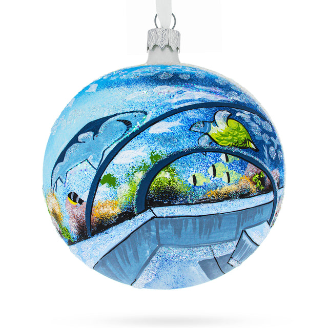 Ripley's Aquarium, Toronto, Canada Glass Ball Christmas Ornament 4 Inches in Multi color, Round shape