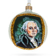 USA President George Washington Blown Glass Ball Christmas Ornament 4 Inches in Multi color, Round shape