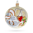 Wedding Flutes Glass Ball Christmas Ornament 4 Inches in  color Round