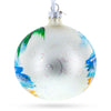 Santa Hat Relaxing at Beach Blown Glass Ball Christmas Ornament 4 InchesUkraine ,dimensions in inches: 4 x 4 x 4