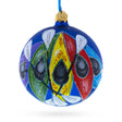 Colorful Kayaks Glass Ball Christmas Ornament 4 Inches in Blue color Round