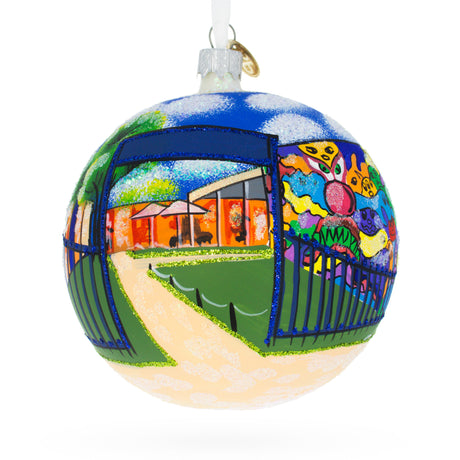 Glass Wynwood Walls, Miami, Florida Glass Ball Christmas Ornament 4 Inches in Multi color Round