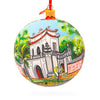 Glass Temple of Literature & National University, Hanoi, Vietnam Glass Ball Christmas Ornament 4 Inches in Multi color Round