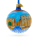 Luxor Temple, Egypt Glass Ball Christmas Ornament 3.25 Inches in Multi color Round