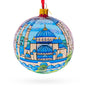 The Blue Mosque, Istanbul, Turkey Glass Ball Christmas Ornament 4 Inches in Multi color Round
