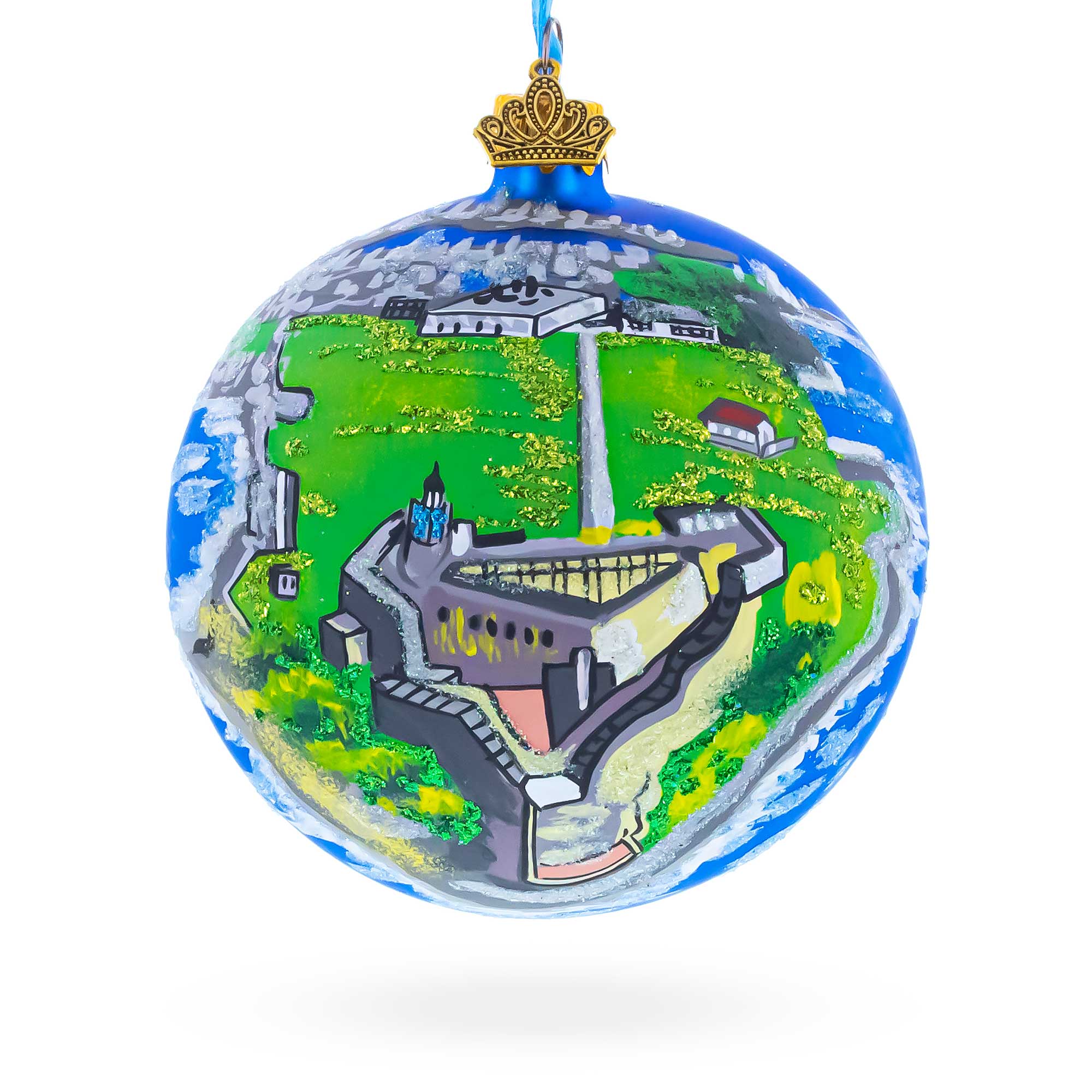 Castillo San Felipe del Morro, San Juan, Puerto Rico Glass Ball Christmas Ornament 4 Inches in Multi color Round