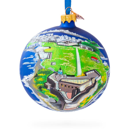 Castillo San Felipe del Morro, San Juan, Puerto Rico Glass Ball Christmas Ornament 4 Inches in Multi color Round