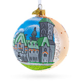 Parliament Hill and Buildings, Ottawa, Canada Glass Ball Christmas Ornament 4 InchesUkraine , dimensions in inches: 4 x 4 x 4