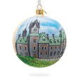 Parliament Hill and Buildings, Ottawa, Canada Glass Ball Christmas Ornament 4 Inches in Multi color, Round shape