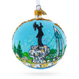 The Keeper of the Plains, Wichita, Kansas, USA Glass Ball Christmas Ornament 4 Inches in Multi color Round