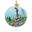 The Keeper of the Plains, Wichita, Kansas, USA Glass Ball Christmas Ornament 4 Inches in Multi color, Round shape
