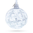 Snowflakes on Clear Glass Ball Christmas Ornament 3.25 Inches in Clear color Round