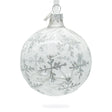 Glass Snowflakes on Clear Glass Ball Christmas Ornament 3.25 Inches in Clear color Round