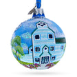 Glass Moorhead Visitors Center, Fargo, North Dakota, USA Glass Ball Christmas Ornament 3.25 Inches in Multi color Round