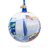 The National WWII Museum, New Orleans, Louisiana, USA Glass Ball Christmas Ornament 4 Inches in Multi color, Round shape