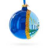 Detroit Riverfront, Detroit, Michigan, USA Glass Ball Christmas Ornament 4 InchesUkraine , dimensions in inches: 4 x 4 x 4