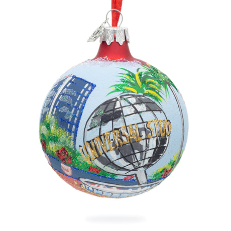 Movie Studio Los Angeles, California Glass Ball Christmas Ornament 3.25 Inches in Multi color, Round shape